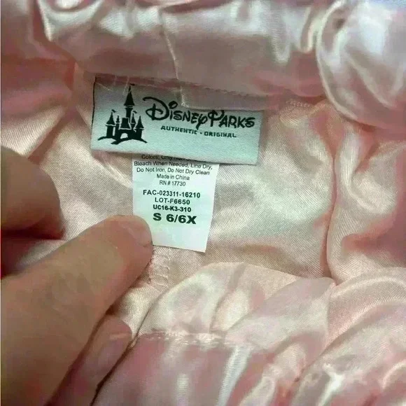 Disney Parks Princess Tulle Skirt Pink Satin Trim Bow Tutu Layers Size S 6X - Picture 4 of 5